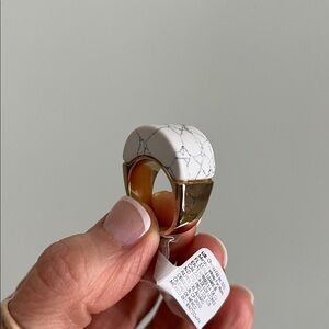 Marble Gold Tone Ring